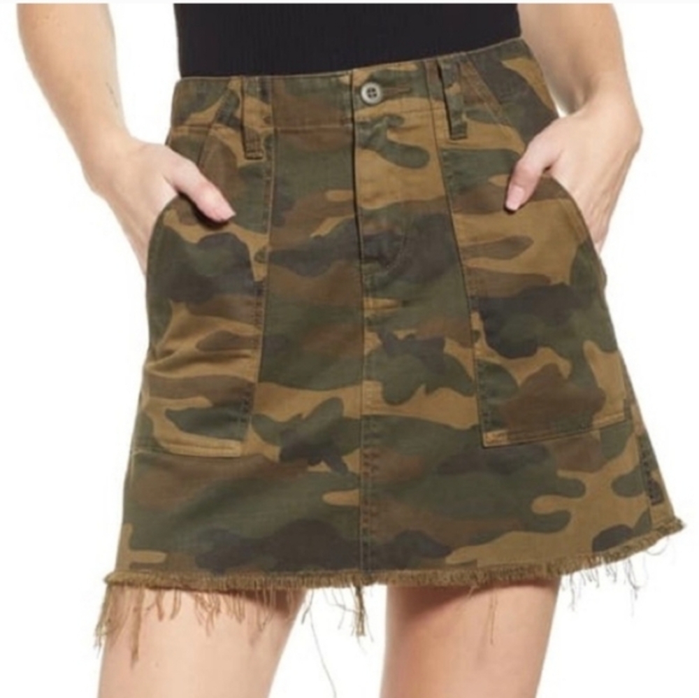Blank NYC | Camouflage Camo Denim Mini Skirt 27